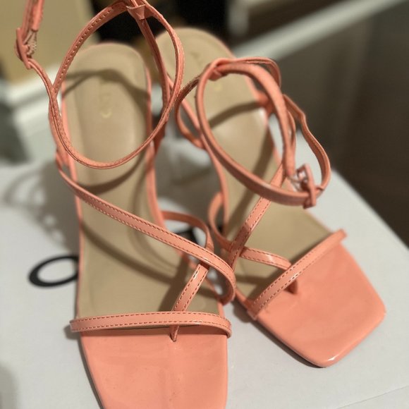 Pink Sqaure Sandal Block heels - Picture 12 of 14